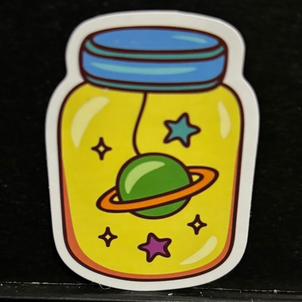 SPACE IN A JAR STICKER